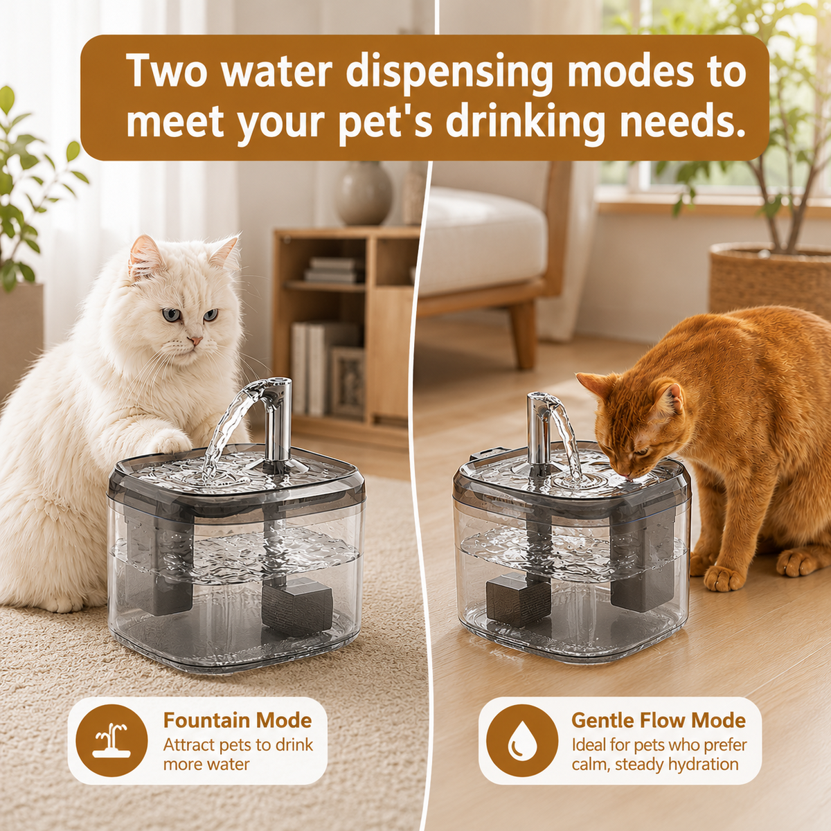 1.5L USB Automatic Cat Water Fountain with Filter for Cats and Small Dogs - image 9