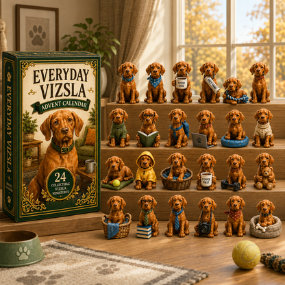 Everyday Vizsla Advent Calendar 2026 – 24 Days of Adorable Vizsla Miniatures, Daily Dog Moments & Perfect Gifts for Vizsla Lovers, Acrylic Charms Blind Box