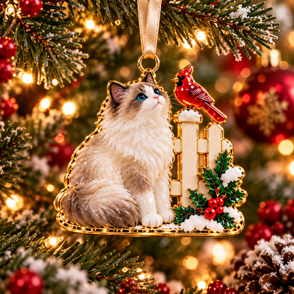 Ragdoll Cat Christmas Ornaments – Cozy Holiday Garden Collection