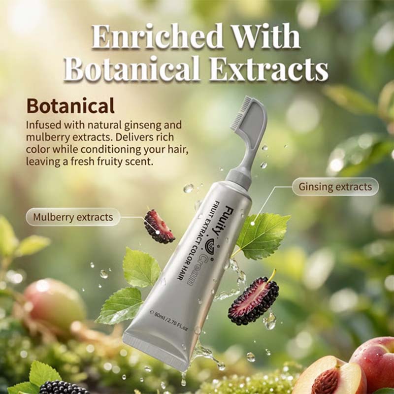 Botanical Fruit Essence Hair Dye Cream Nourishing Gray Coverage - image 3
