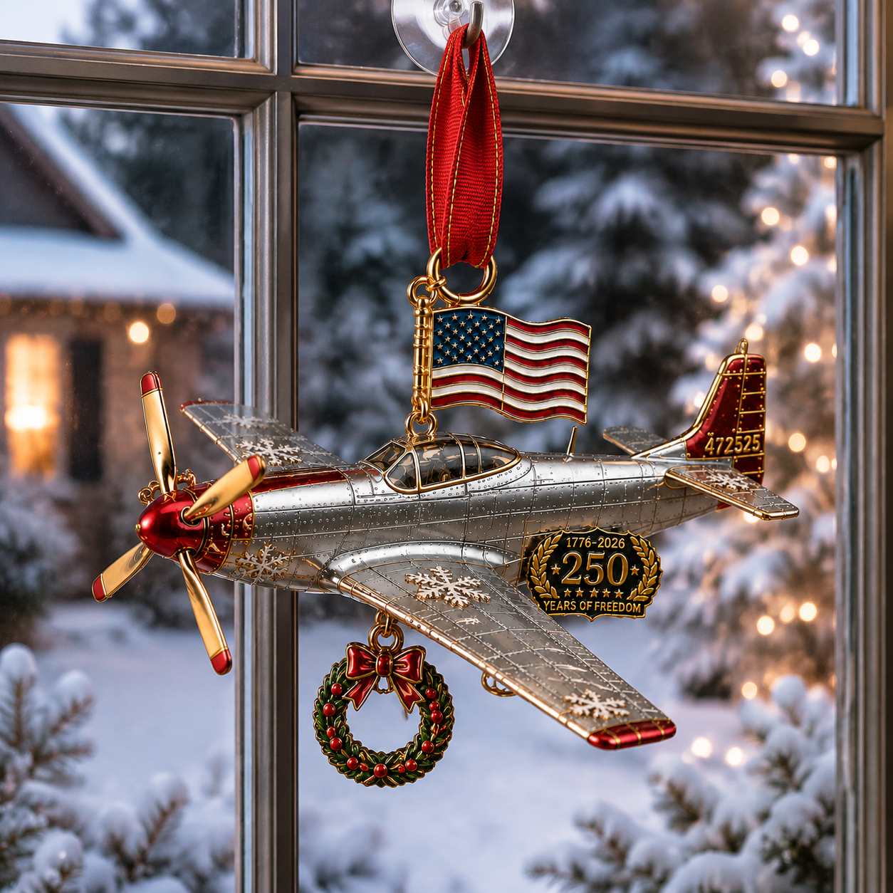 ✨250th Anniversary Airplane-Shaped Christmas Ornament