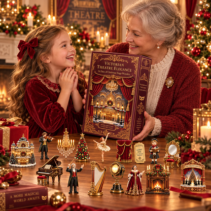 Victorian Theatre Elegance 2026 – 24 Days of Christmas Stage Wonders Collectible Countdown Calendar, 24 Unique Victorian Theatre Miniatures for Theatre Lovers