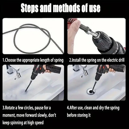 🔧 Flexible Drill-Powered Drain Cleaning Snake – Deep Pipe Clog Remover for Sinks, Showers & Toilets - image 9