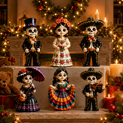 High-quality miniature model✨Day of the Dead Costume Advent Calendar 2026 - 24-Day Festive Countdown, Acrylic Charms Blind Box