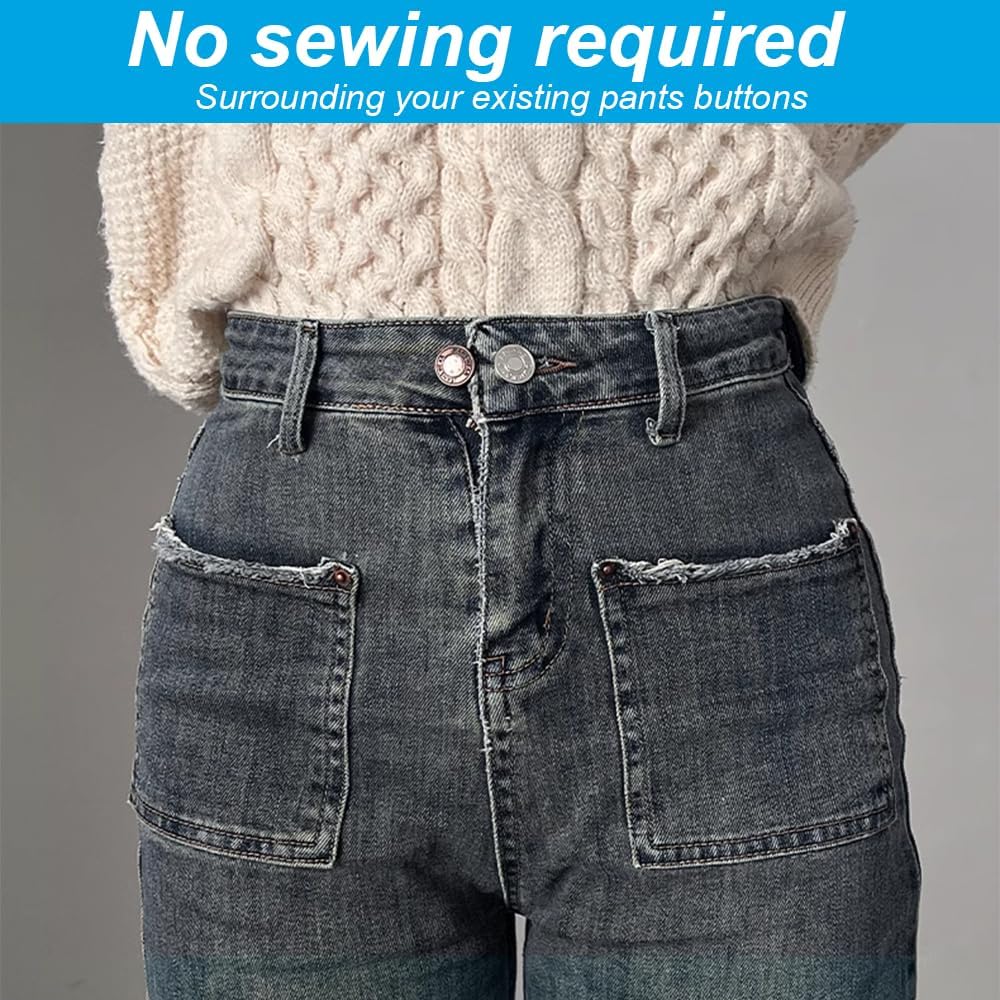 👖 8-Piece Metal Button Extenders for Jeans & Pants - image 5