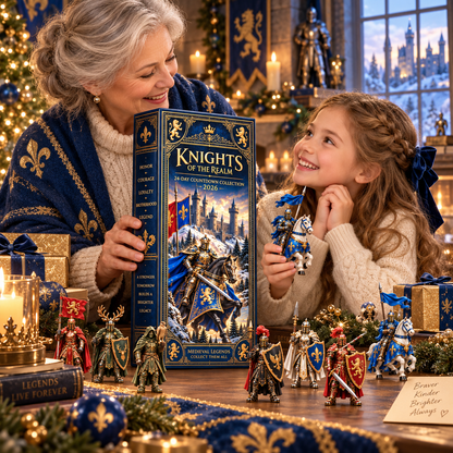 Knights of the Realm 2026 – 24-Day Medieval Legends Countdown Calendar with 24 Unique Knight Miniatures, Fantasy Collectible Gift for Medieval & Knight Lovers