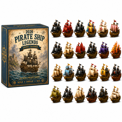 ⚓Pirate Ship Legends Advent Calendar 2026 – 24 Days of High Seas Adventure, Collector-Grade Miniature Ships, Acrylic Charms Blind Box
