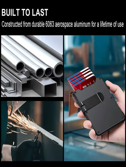 Men's RFID Minimalist Bifold Wallet - 1 ID Window, Pop-Up Card Holder, Money Clip💳 - image 6
