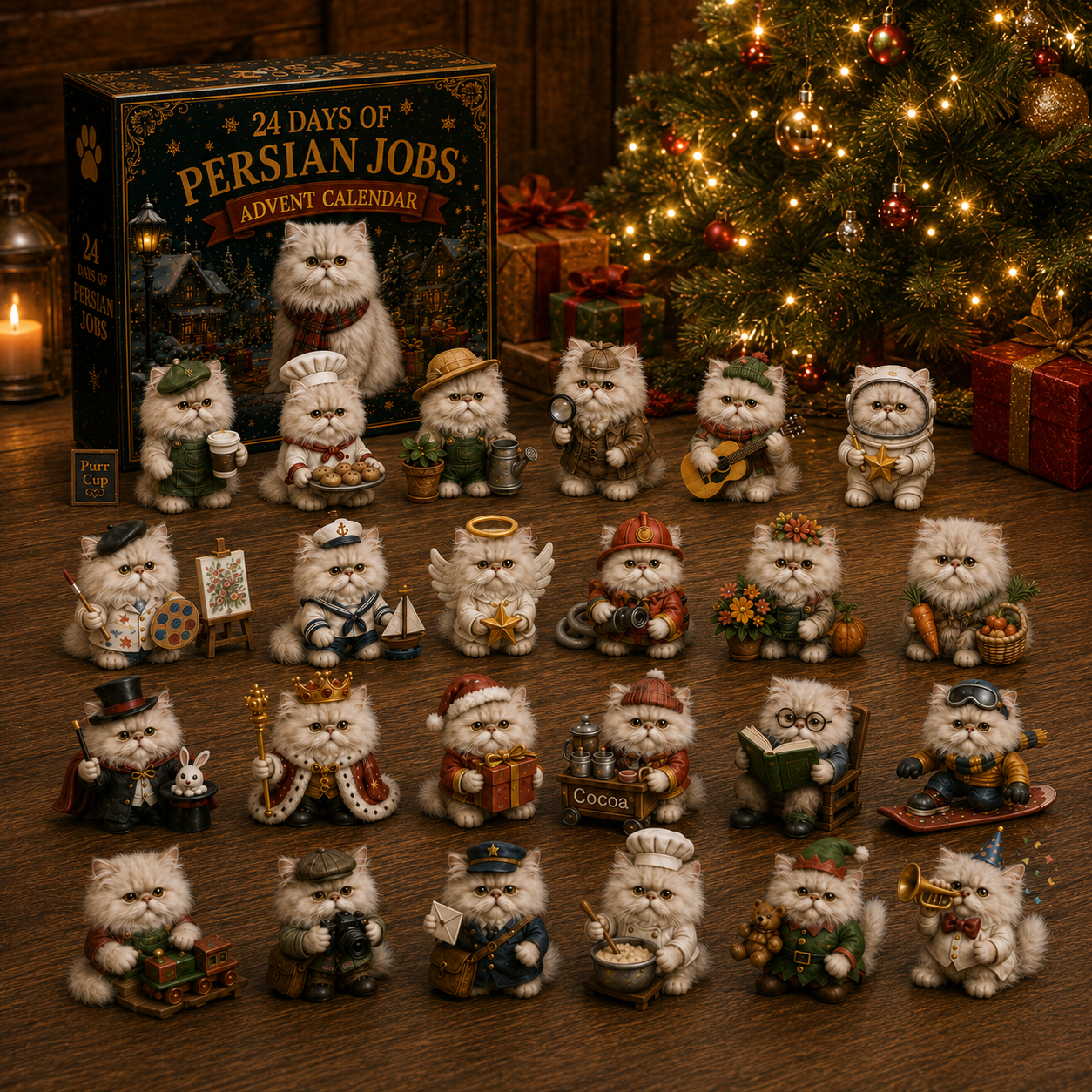 24 Days of Persian Jobs – 24 Unique Collectible Cat Figurines