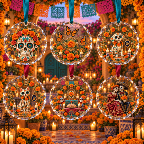 2026 Día de los Muertos Hanging Ornaments – 6 Colorful Designs Celebrating Love, Life & Remembrance