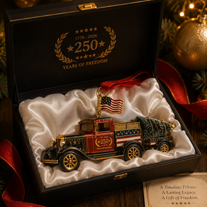 ✨Patriotic Christmas Truck Ornament