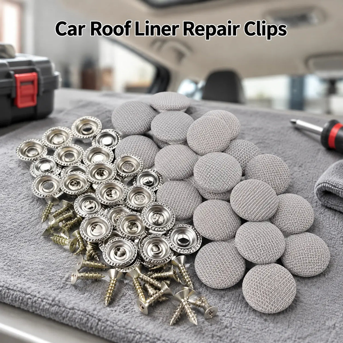 50 Pack Car Roof Headliner Repair Buttons, Fabric Covered Retainer Screws 🚗 - image 11
