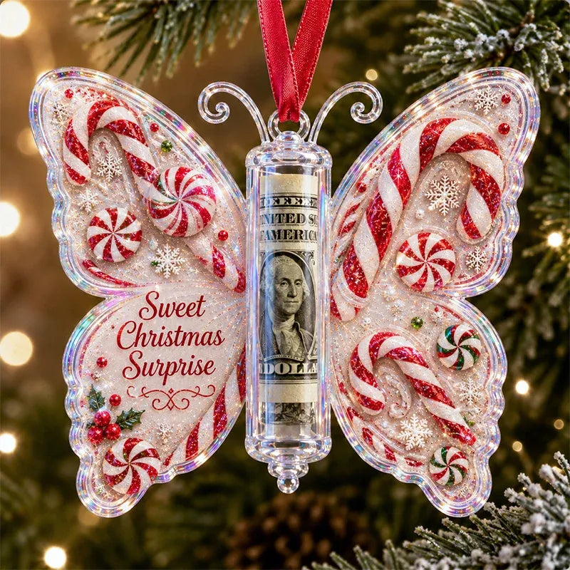 🦋💵 Christmas Cash Gift Butterfly Ornament – Holiday Money Holder Keepsake 🎄✨ - image 8