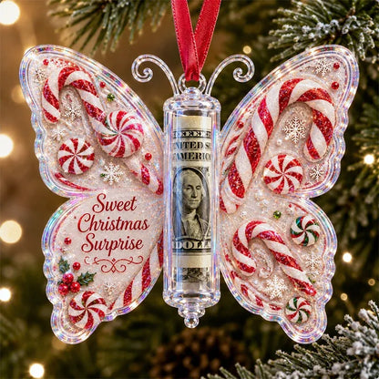 🦋💵 Christmas Cash Gift Butterfly Ornament – Holiday Money Holder Keepsake 🎄✨ - image 8