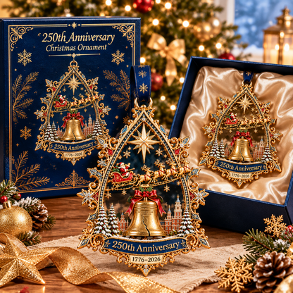 🎄✨ 250th Anniversary Christmas Ornament 1776–2026 | Elegant Patriotic Holiday Keepsake Gift 🎁🇺🇸