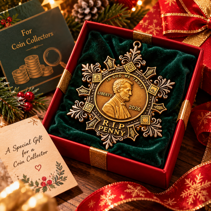✨ R.I.P. Penny 2026 Snowflake Ornament – A Tribute to the End of an American Era