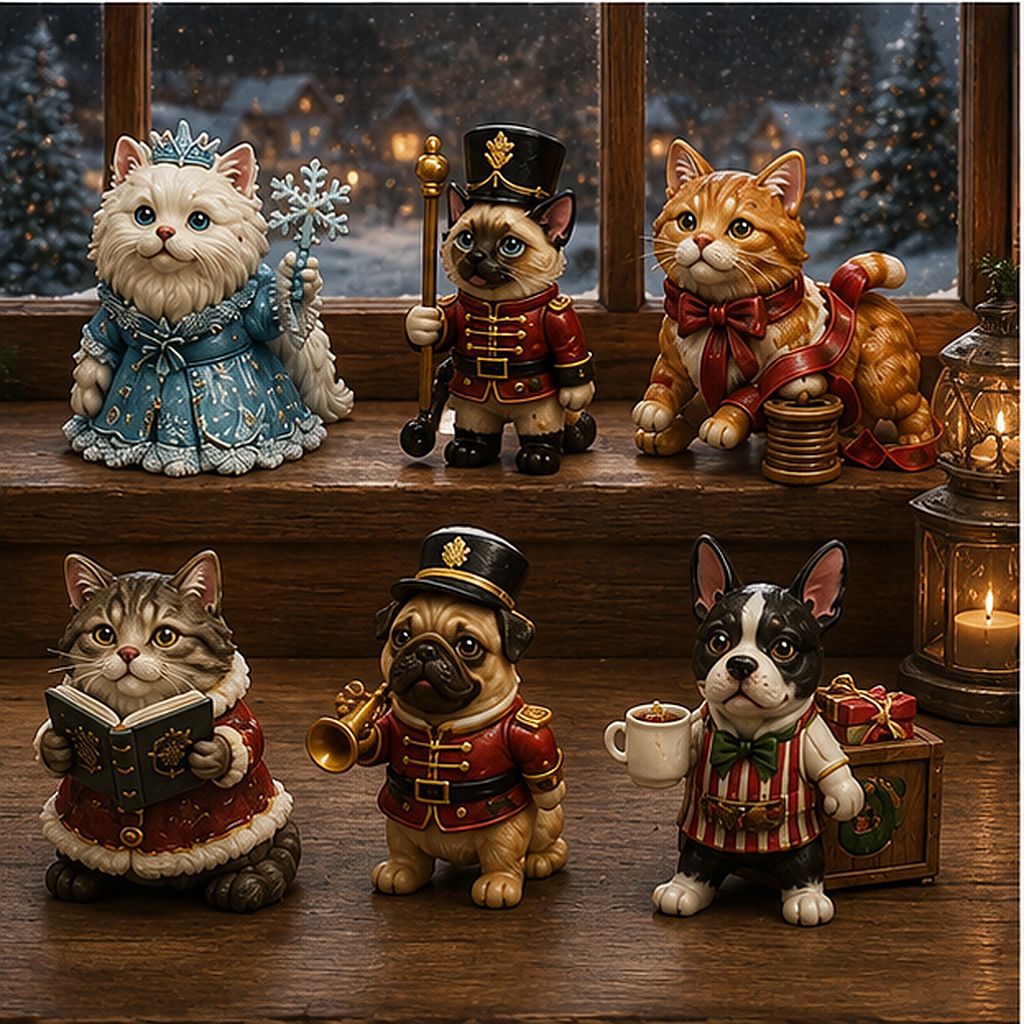 24 Days of Christmas Pet Parade Advent Calendar – 24 Unique Holiday Pet Miniatures