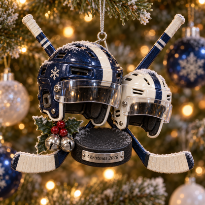 2026 Hockey Christmas Ornaments – 5 Unique Helmet, Stick & Puck Designs for Hockey Fans