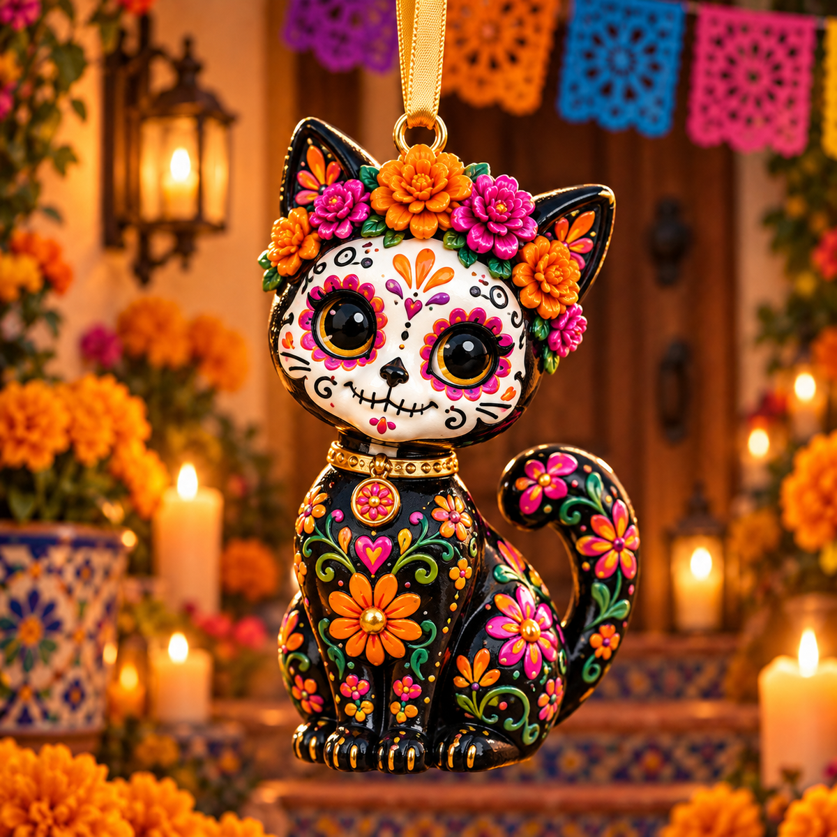2026 Día de Muertos Ornaments –  Colorful Folk Art & Sugar Skull Keepsake Collection