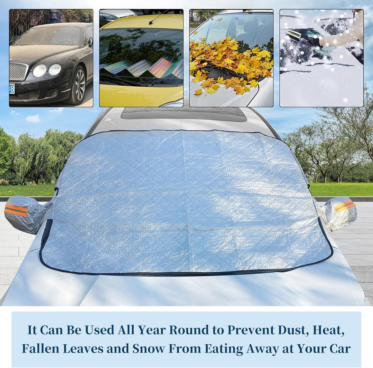 Car Windshield Protector Cover, Waterproof Against Snow Ice Frost Dust Rain ❄️ - image 4