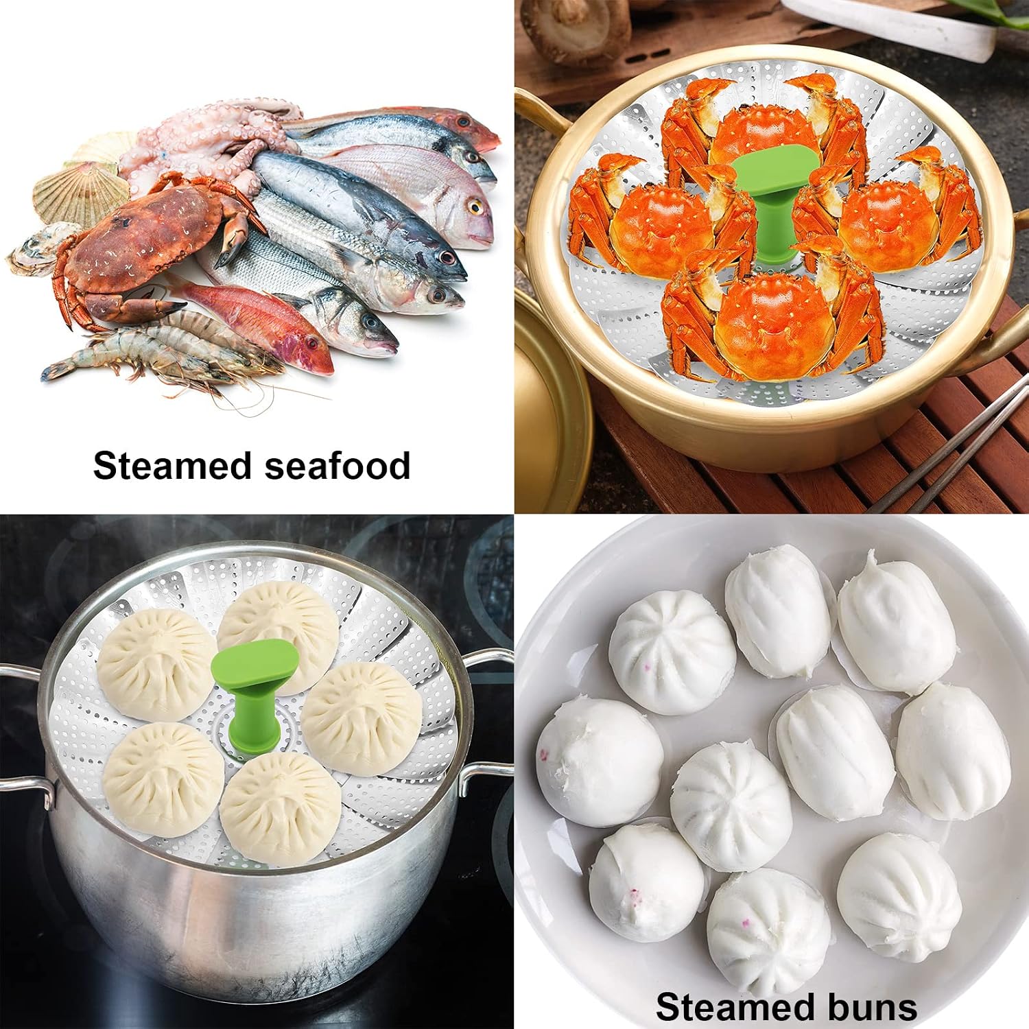 Vegetable Steamer Basket for Cooking Food, Stainless Steel Veggie Steam Basket for Pot 🥦 - image 7