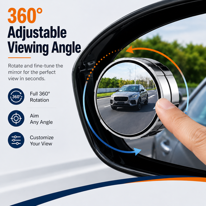 2-Pack Blind Spot Mirrors – 360° Adjustable Wide-Angle Rearview Safety Mirrors - image 3
