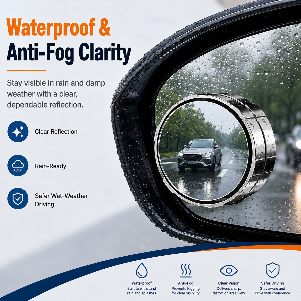 2-Pack Blind Spot Mirrors – 360° Adjustable Wide-Angle Rearview Safety Mirrors - image 4