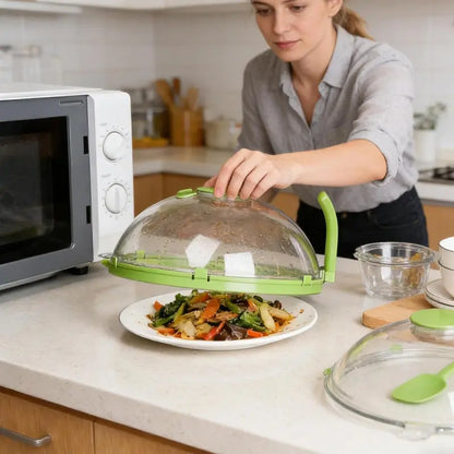 🎁2-in-1 Transparent Microwave Splatter Cover With Handle - image 8