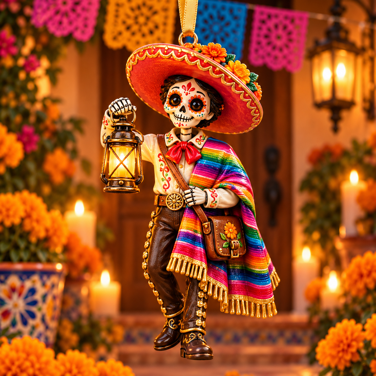 2026 Día de Muertos Ornaments –  Colorful Folk Art & Sugar Skull Keepsake Collection