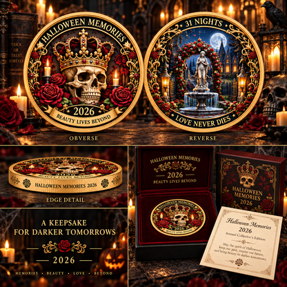 2026 "Halloween Memories" — A double-sided "Halloween Night of the 31st" commemorative coin, crafted especially for Halloween enthusiasts.