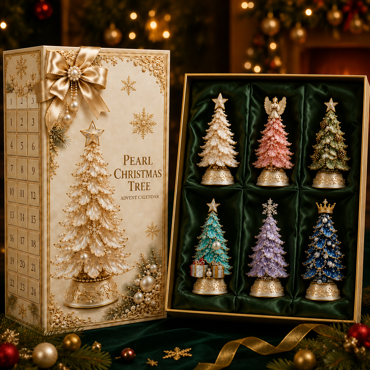 🔥Last 50 pcs✨⏰Last day 50% off🔥✨24-Day Advent Calendar -  Luxurious Pearl Christmas Tree