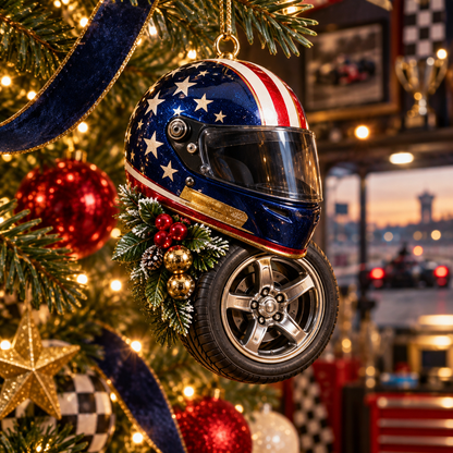 2026 Racing Helmet & Tire Christmas Ornaments – 9 Unique Designs for Motorsport Fans