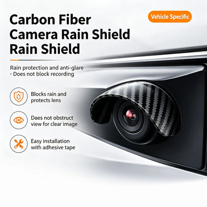 2PCS Car Reverse Camera Rain Cover, Anti‑Fog Waterproof Protection Hood, Carbon Fiber Texture🛡️ - image 2