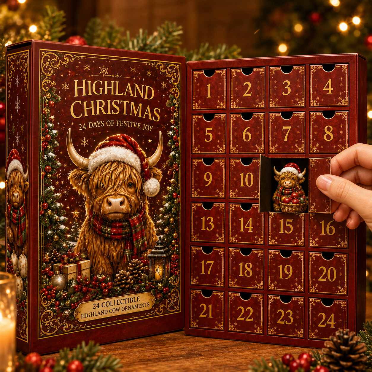 🔥Last 30 pcs✨⏰Last day 50% off🔥✨24-Day Advent Calendar - Highland Cattle