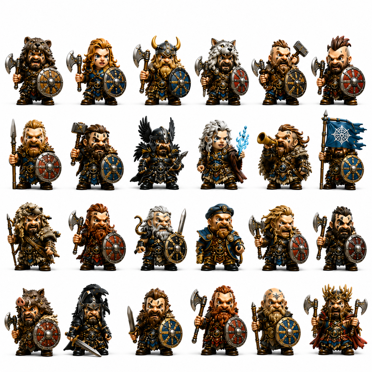 24 Days of Northern Legends – Warriors of the North Advent Calendar 2026 | 24 Collectible Viking Warrior Miniatures, Acrylic Charms Blind Box