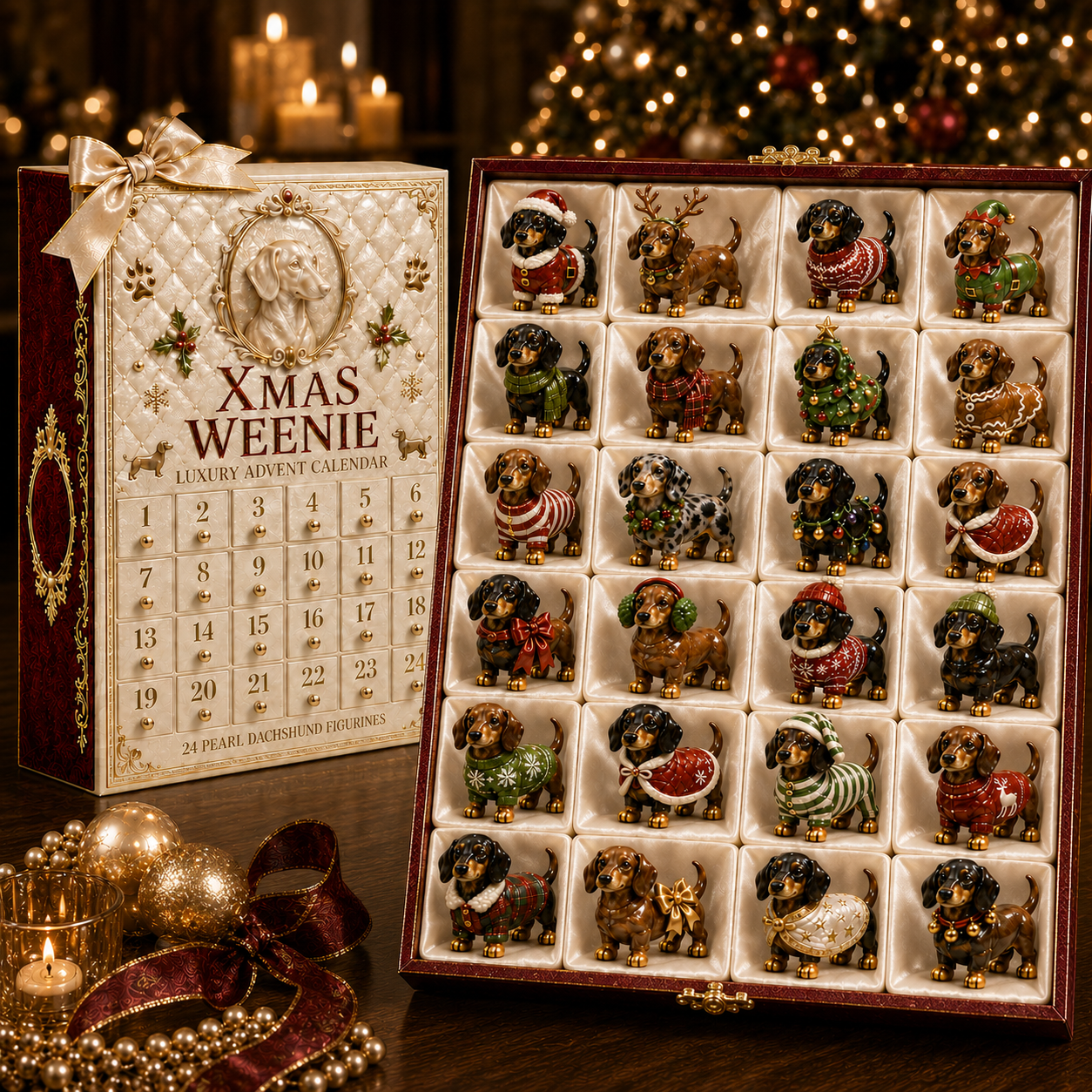 🔥Last 30 pcs✨⏰Last day 50% off🔥✨24-Day Advent Calendar - Dachshund