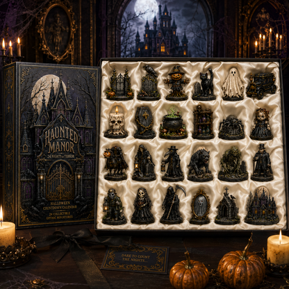 Haunted Manor Halloween Countdown Calendar 2026 – 24 Nights of Terror Gothic Miniature Collectibles