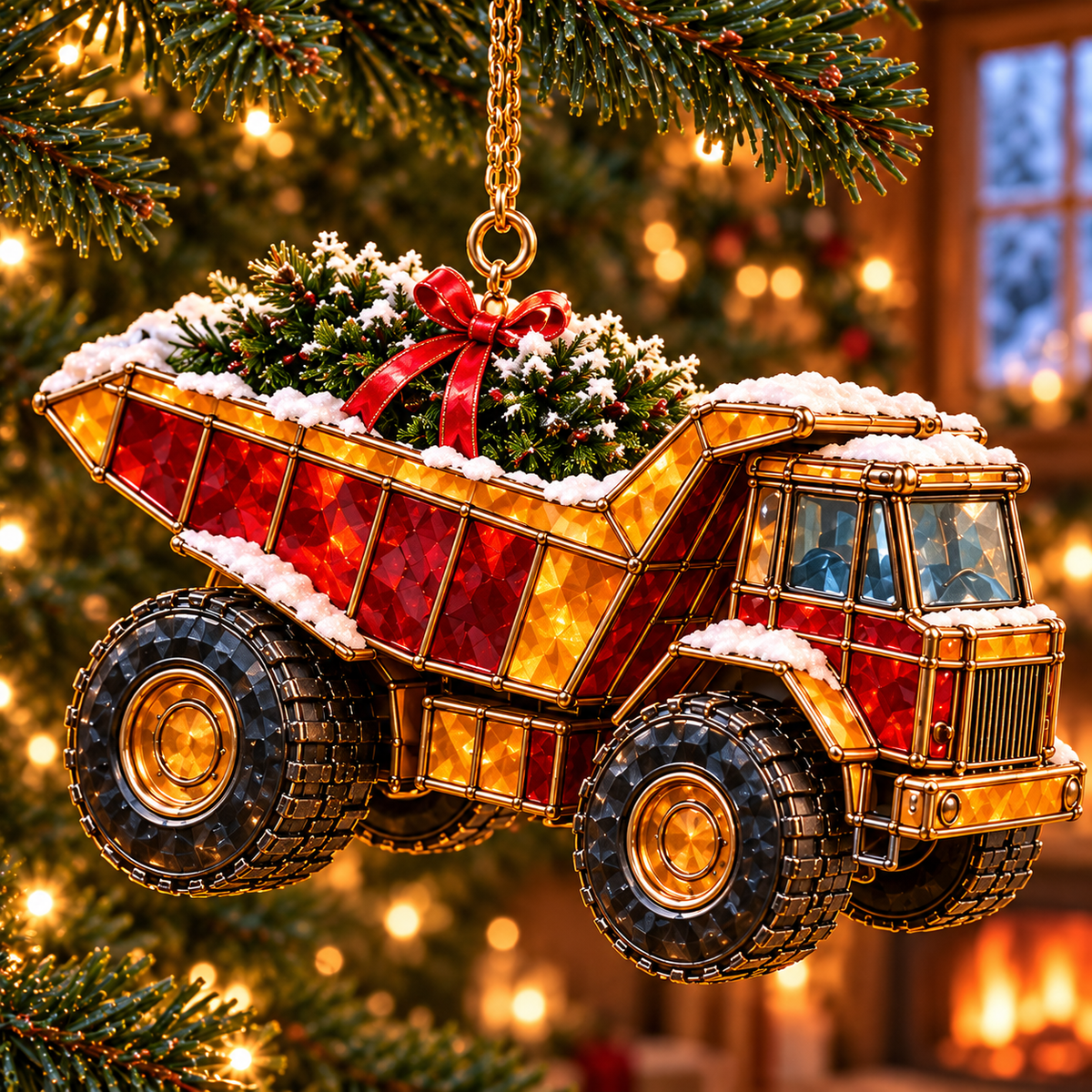 Christmas Construction Crew Ornaments – 6-Piece Heavy Equipment Holiday Gift Set