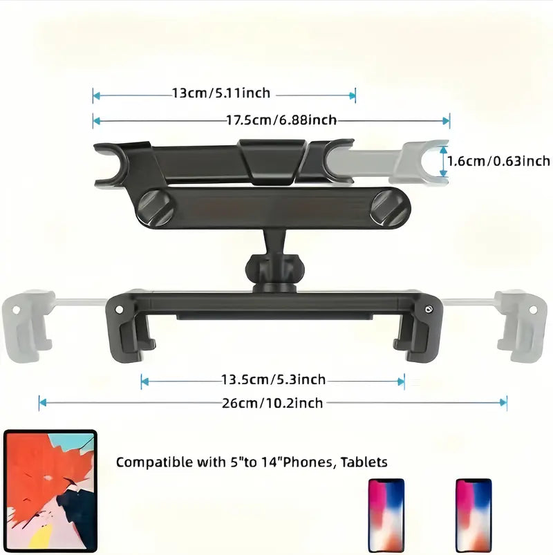 🚗🎁3-in-1 Adjustable Telescopic Arm Car Tablet Mount – Universal Tablet/iPad Holder, Easy-to-Install Hands-Free Mount💎 - image 5