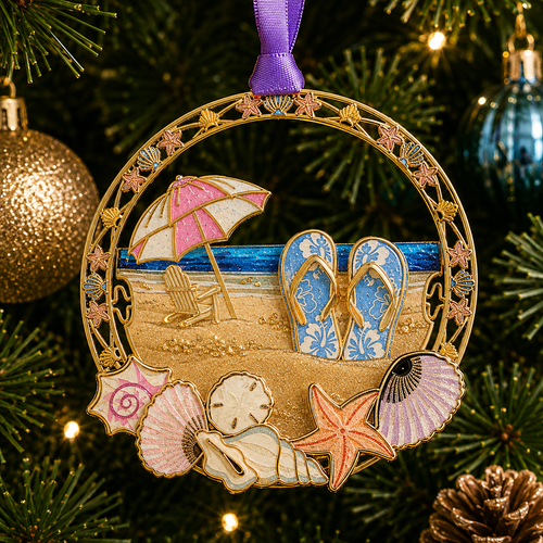 🔥LAST DAY 50% OFF✨Beach vacation style Christmas tree ornament