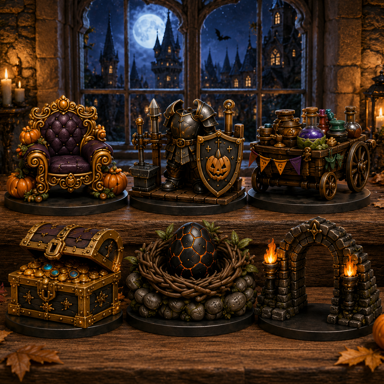 🎃 24-Day Halloween Advent Calendar – 24 Nights of Pumpkin Knights, Cute Dragons & Magical Kingdom Surprises