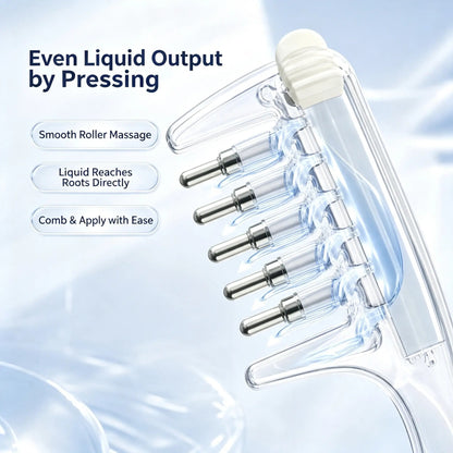 💧Refillable Scalp Oil Applicator Comb with 6 Metal Massage Tips – Even Root Serum Distribution & Scalp Stimulation for Hair Care - image 3