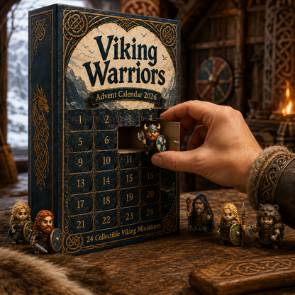 Viking Warriors Advent Calendar 2026 – 24 Collectible Norse Warrior Miniatures