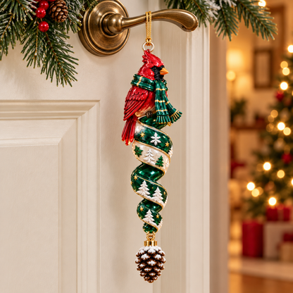 Cardinal Christmas Ribbon Ornament Collection