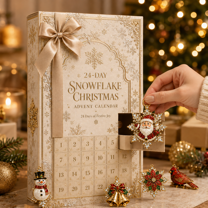 ✨24-Day Christmas Countdown Advent Calendar –Christmas Snowflake Ornament