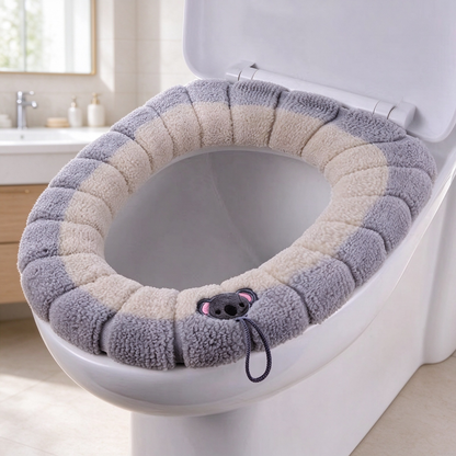 🚽❄️ Thick Plush Toilet Seat Cushion | Soft, Warm & Washable