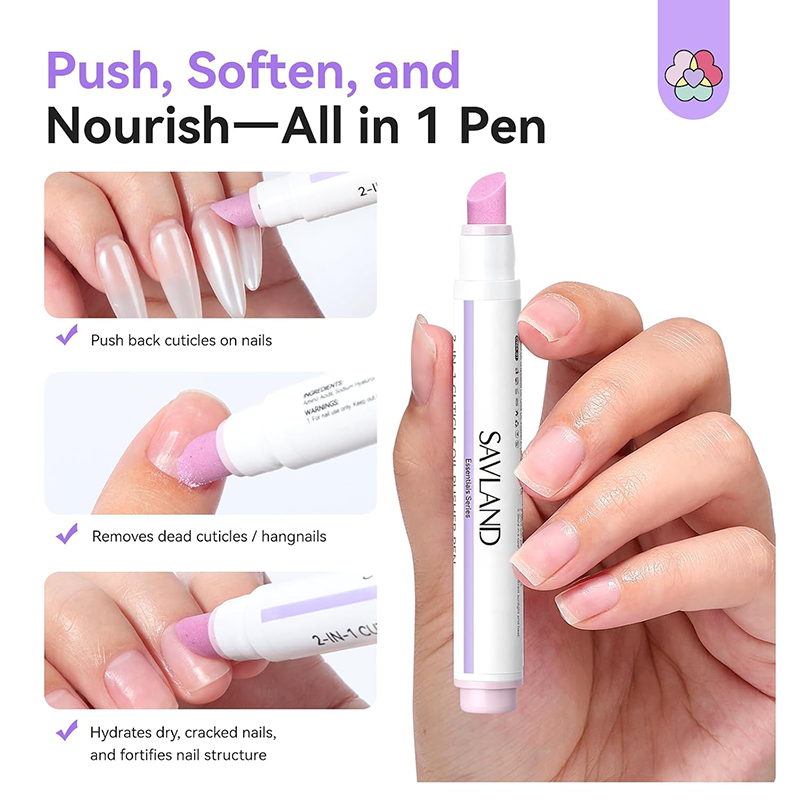 2PCS 2‑In‑1 Cuticle Remover Pen, Ceramic 45° Tip With Lemon Oil 💅 - image 11