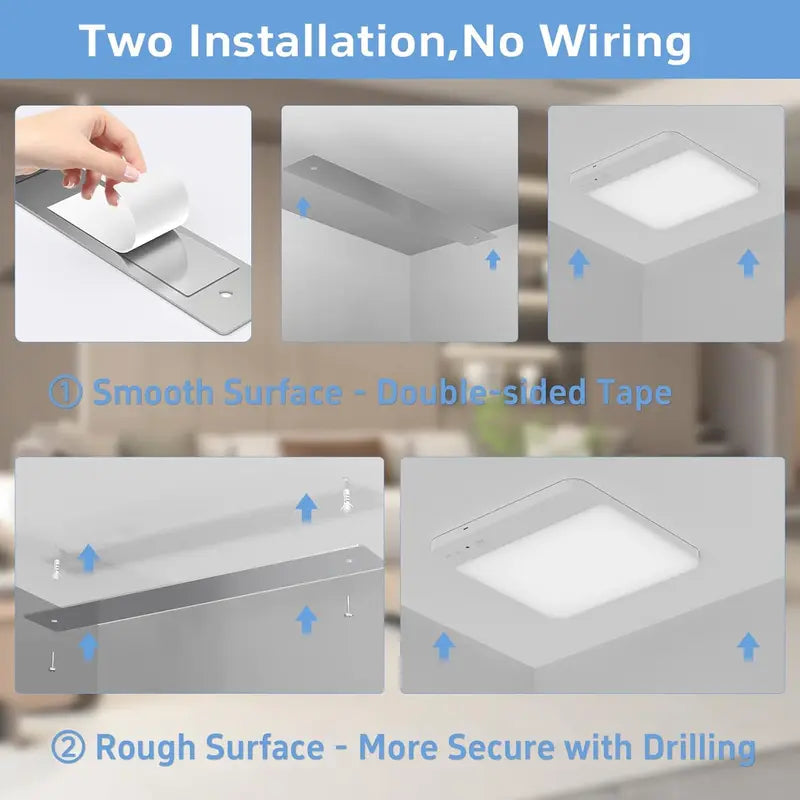 💡 Rechargeable Motion Sensor Ceiling Light – No Wiring, Dimmable & Remote Controlled - image 9