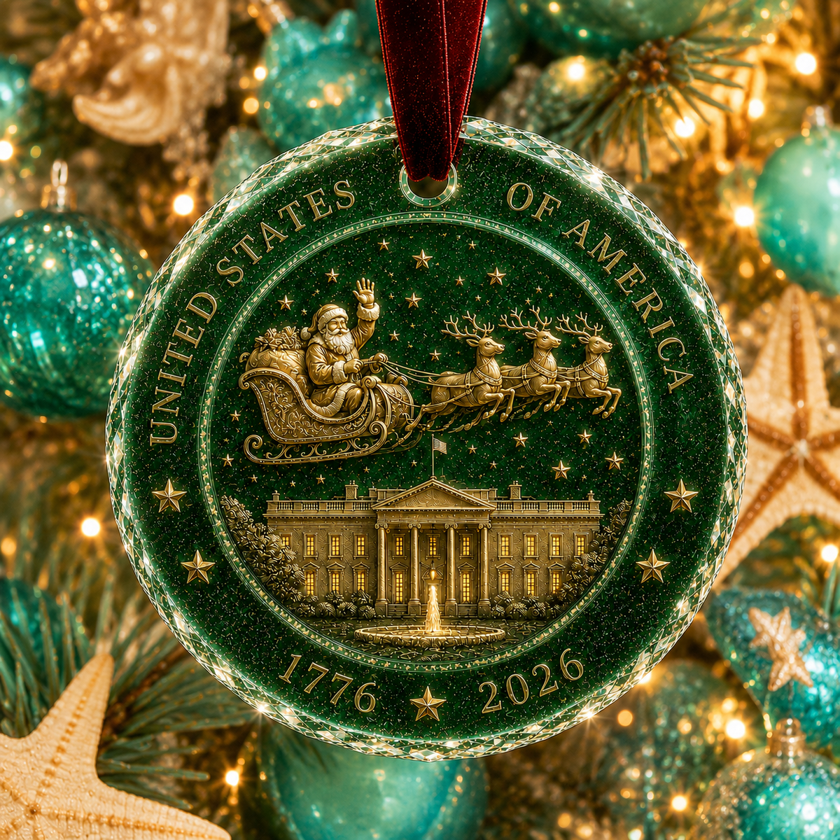 Celebrate 250 Years of America 🇺🇸 | 2026 250th Anniversary Christmas Ornament – A Meaningful Patriotic Keepsake & Holiday Gift