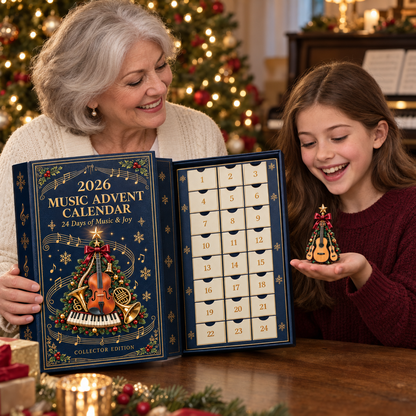 2026 Music Lovers’ Advent Calendar – 24 Unique Musical Instrument Christmas Tree Miniatures